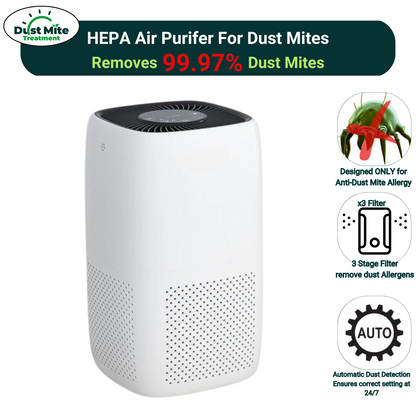 Anti Dust Mite HEPA Air Purifier |  Remove 100% Dust Allergy