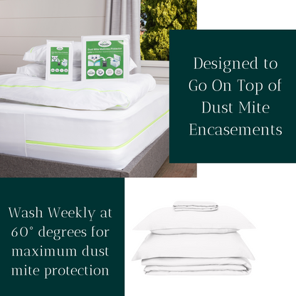 Anti Dust Mite Bedding Set | Fitted Sheet + Duvet Cover + Pillowcases