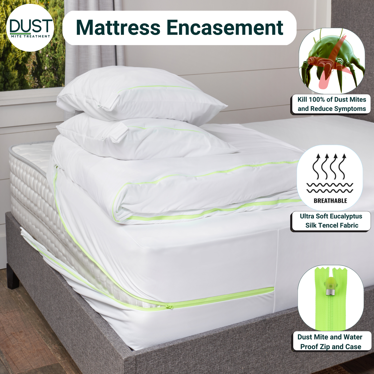 Anti Allergen Mattress Protector |  Dust Mite Mattress Cover