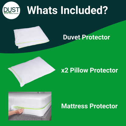 Anti Dust Mite Allergy Protector | Mattress + Pillow + Duvet Bundle